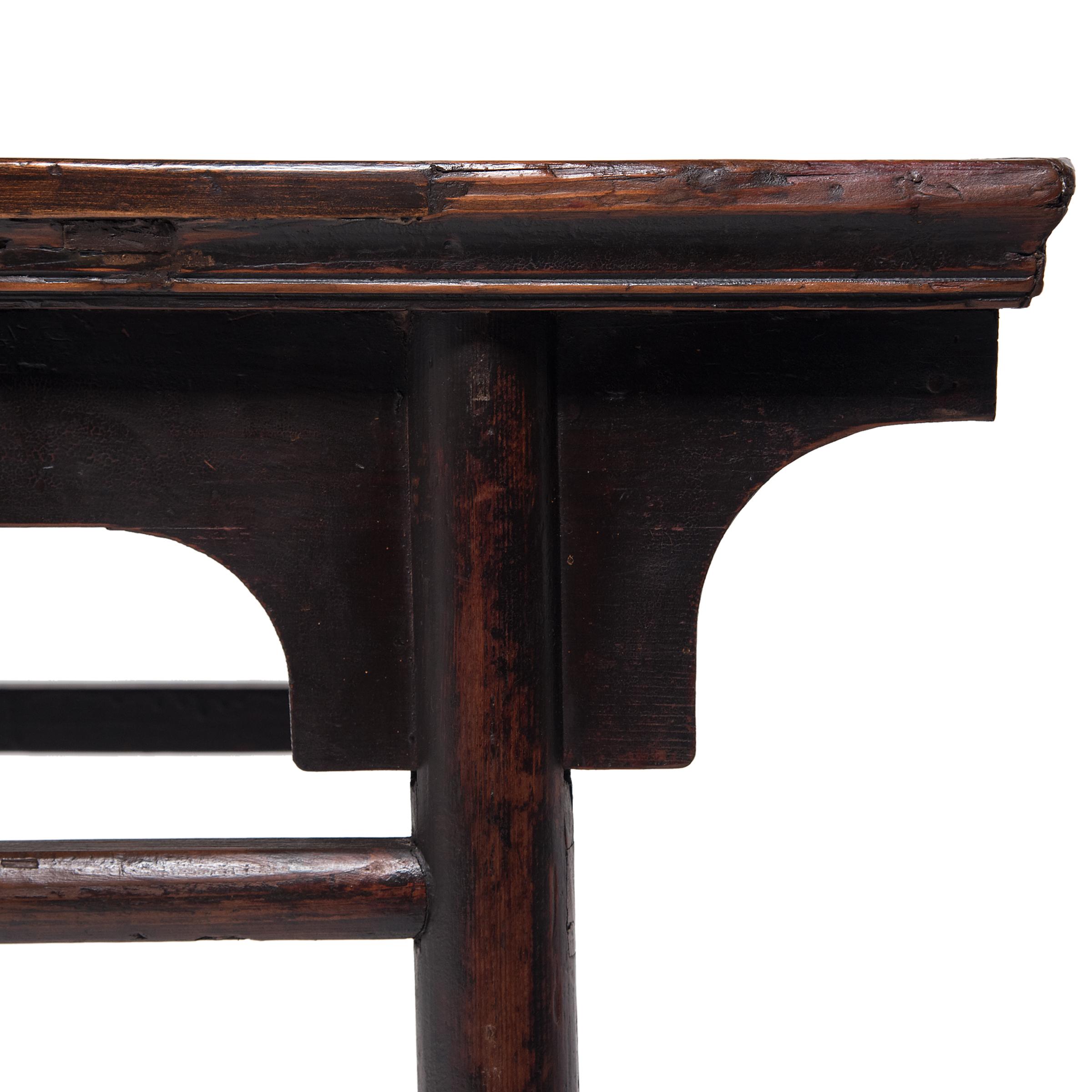 Chinese Wine Table with Straight Stretchers, c. 1900 1