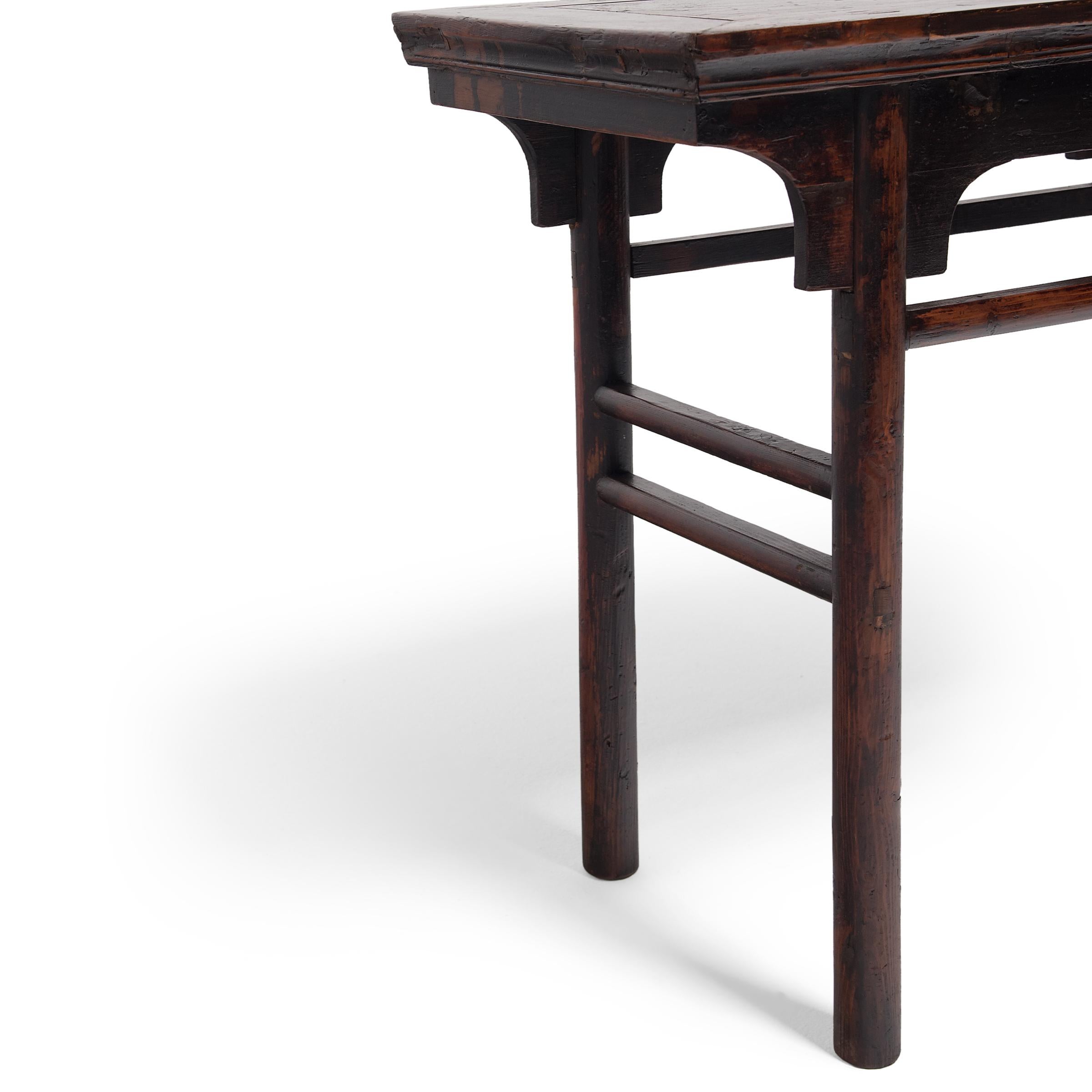 Chinese Wine Table with Straight Stretchers, c. 1900 2