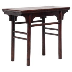 Antique Chinese Wine Table with Straight Stretchers, c. 1900
