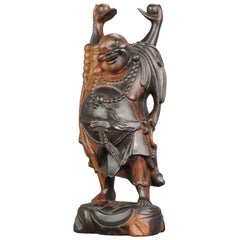 Chinesische geschnitzte Statuefiguren aus Holz, China Qing oder Minguo, um 1900