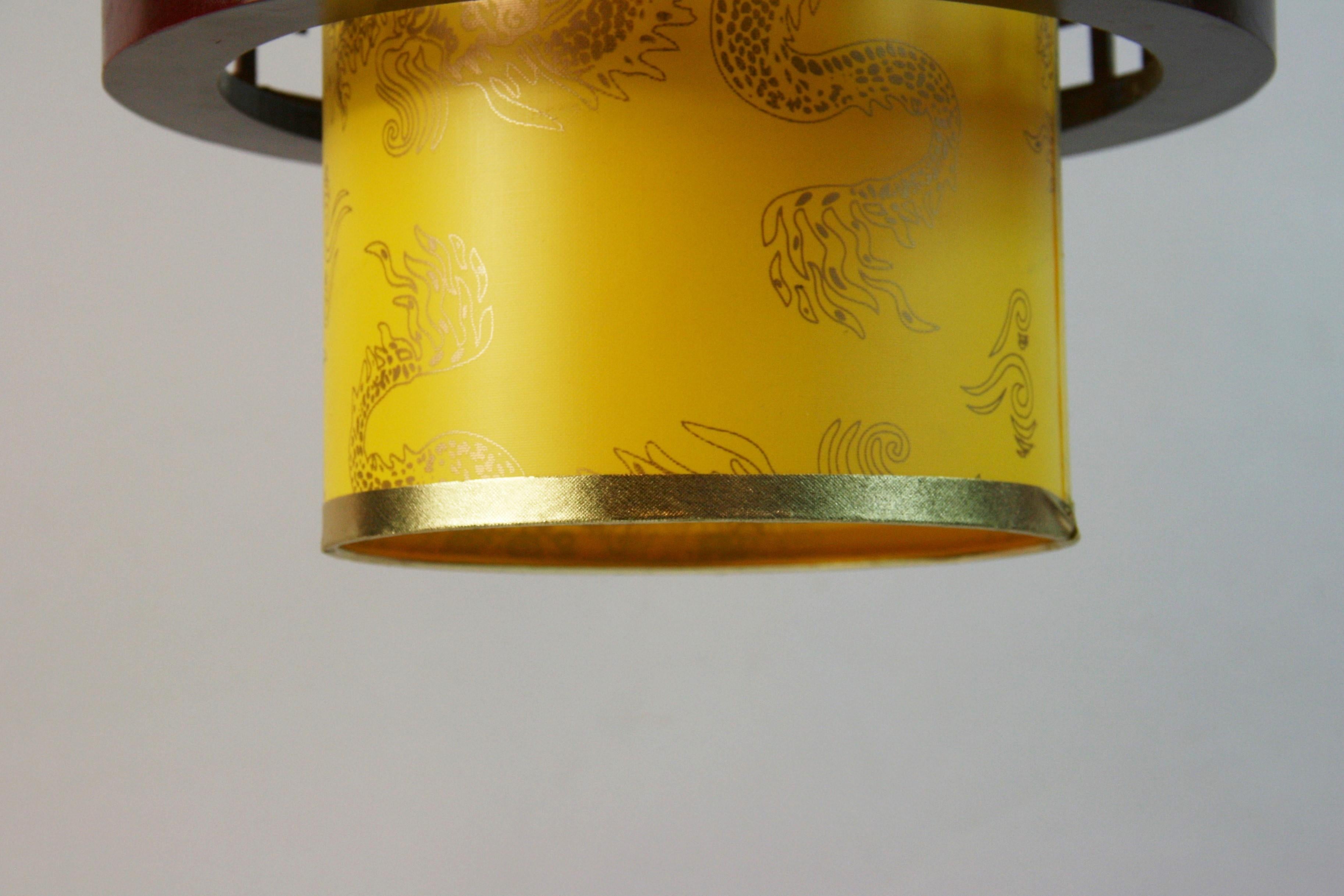Chinese Wood Fret-work And Fabric Lanterns (6 available) For Sale 3
