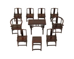 Chinese Wooden Chairs And Table For Doll House