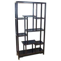 Retro Chinese Wooden Free Standing Shelving Unit
