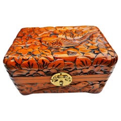 Vintage Chinese Wooden Jewelry Box
