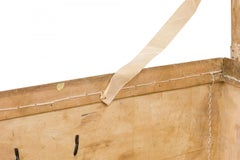 Chinese Wooden Lacquered Rectangular Chest with Hand Painted Figural Scenes