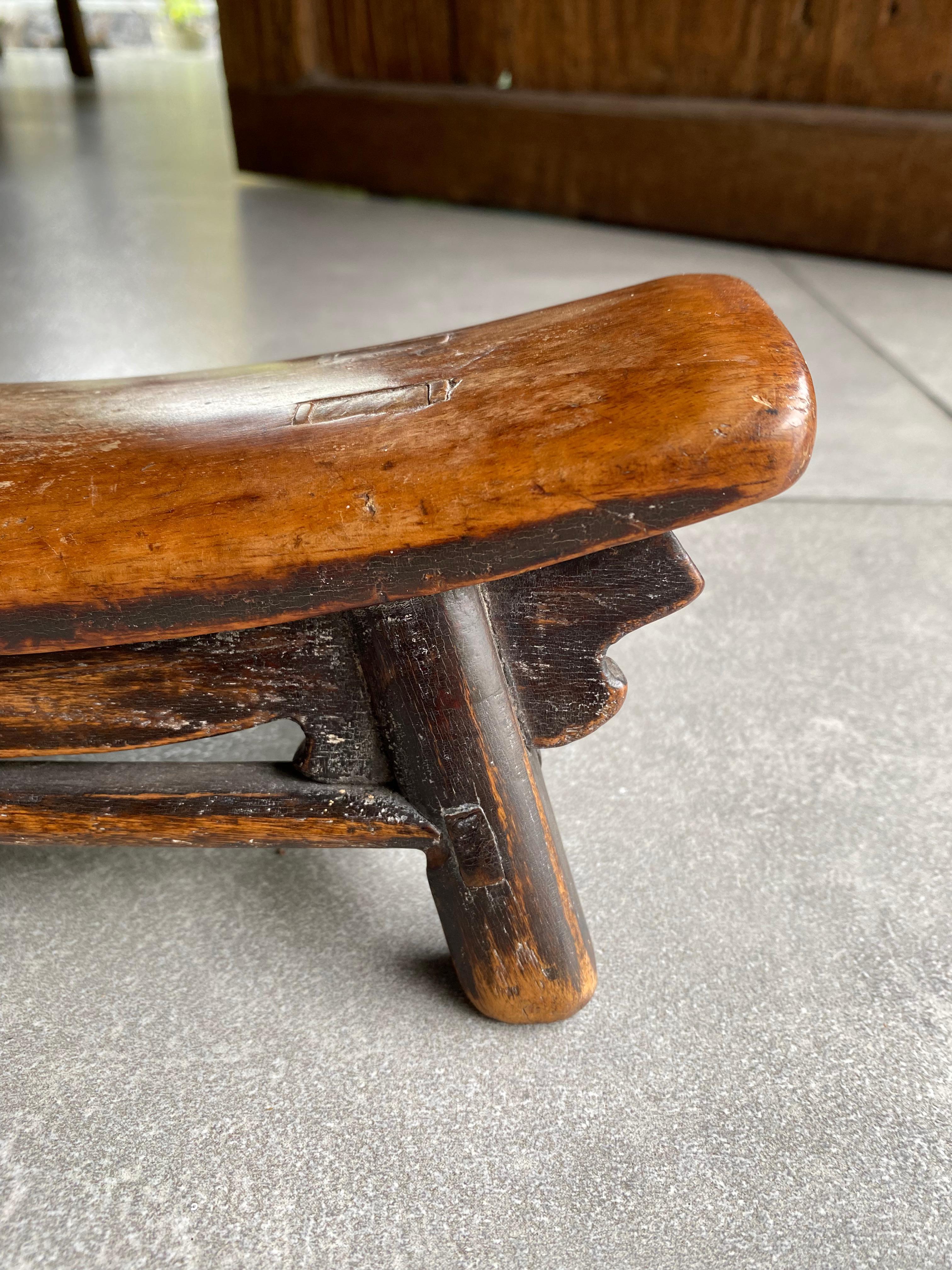 Other Chinese Wooden Opium Headrest from Early 20th Century