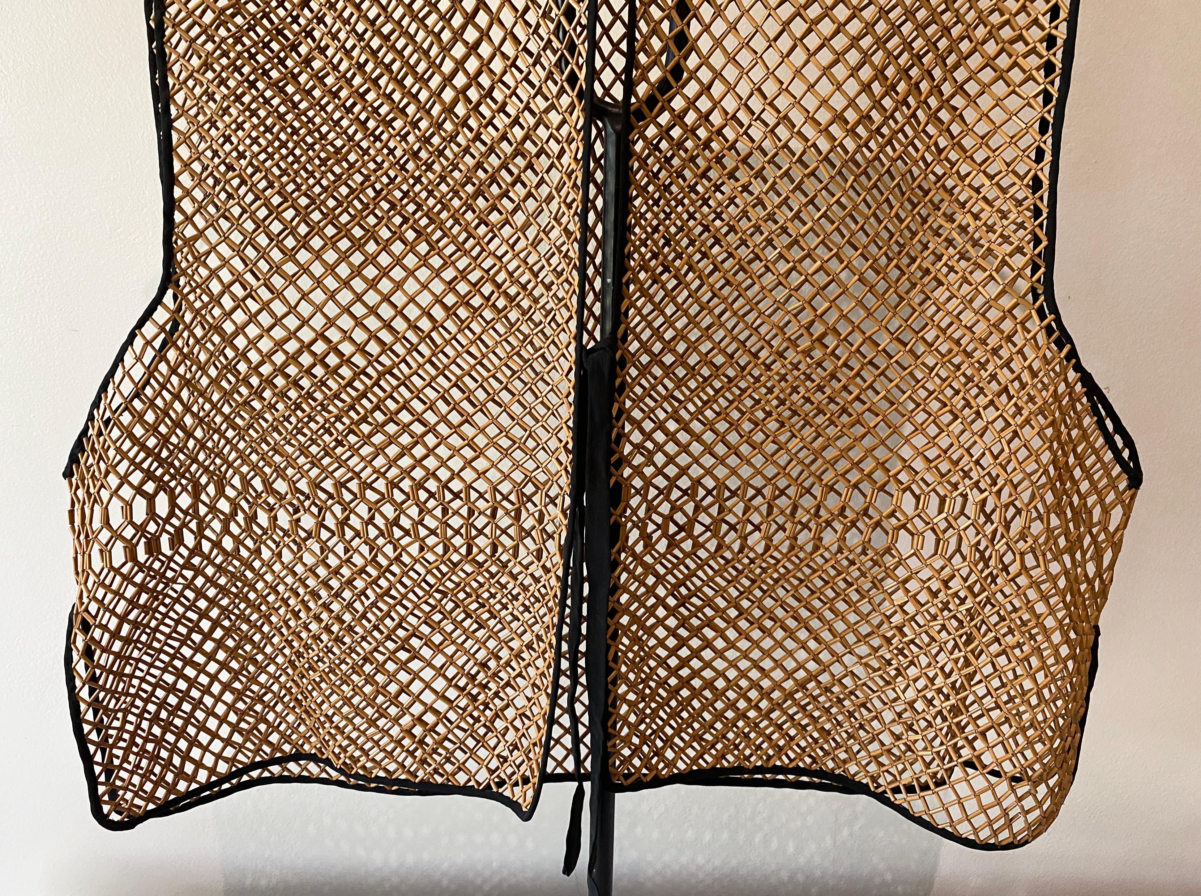 19th Century Chinese Woven Bamboo Jacket, Qing Dynasty