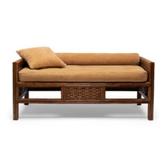 Chinese Woven Bamboo Luohan Daybed