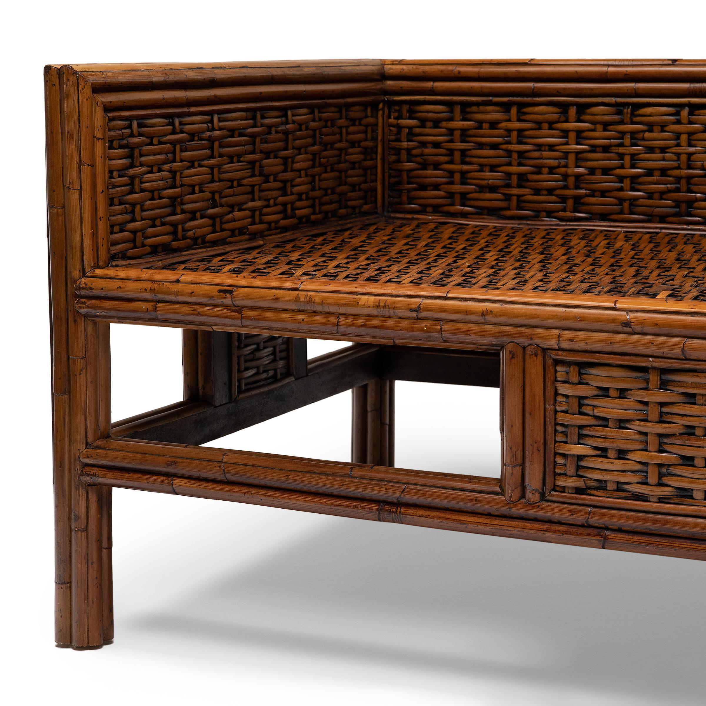 Chinese Woven Bamboo Luohan Daybed 1