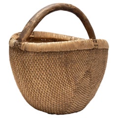 Panier de jardin chinois tissé, vers 1900