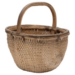 Cesta china tejida para el jardín, c. 1900