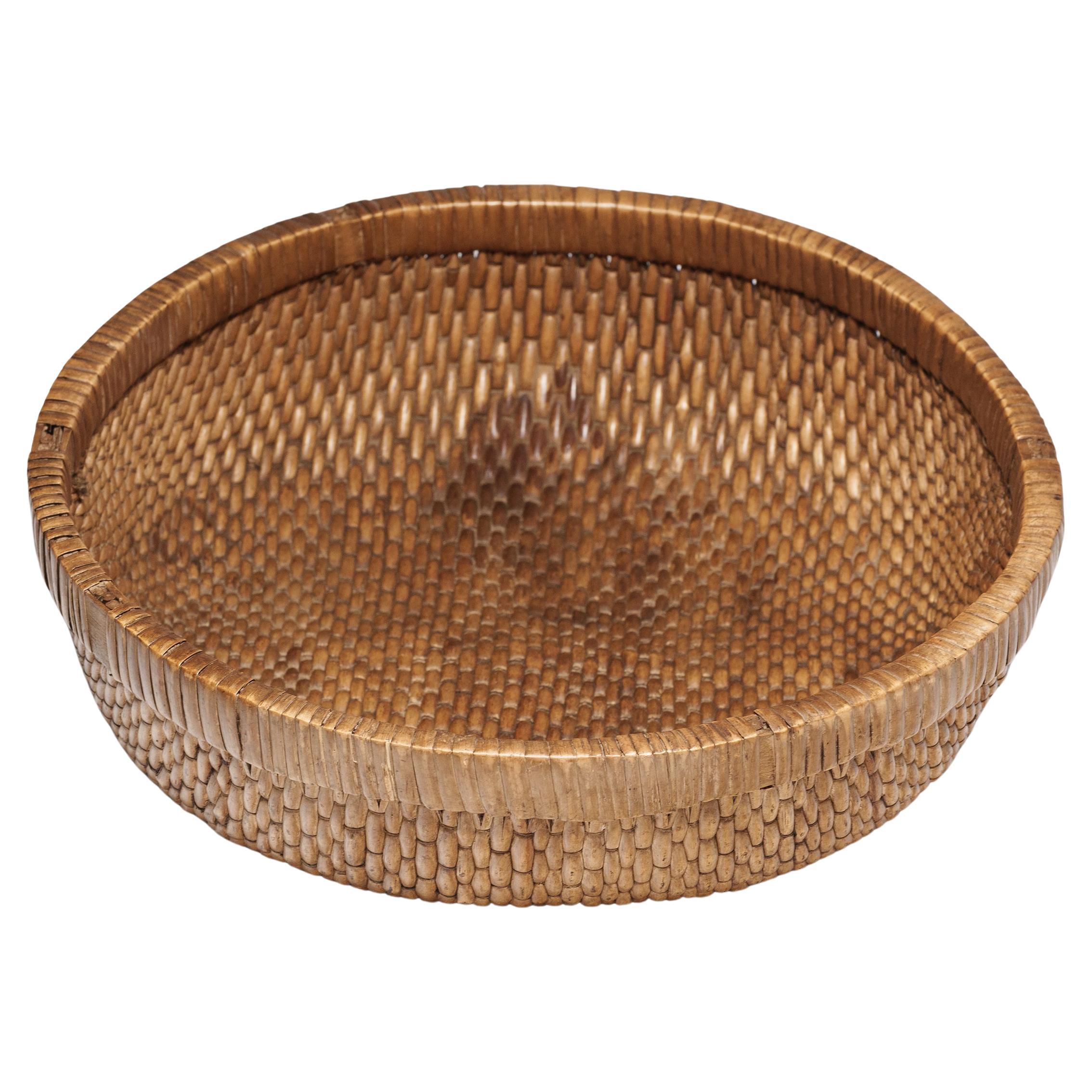 Cesta de grano tejida en China