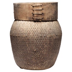 Cesta china tejida de río, c. 1800