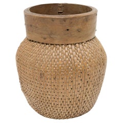 Chinese Woven River Basket, C. 1900