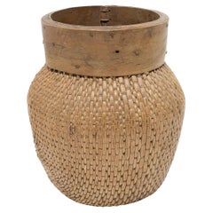 Chinese Woven River Basket, C. 1900