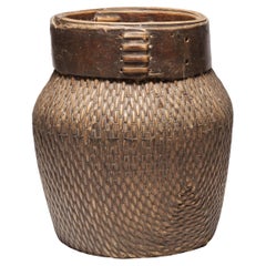 Panier de rivière chinois tissé, vers 1800