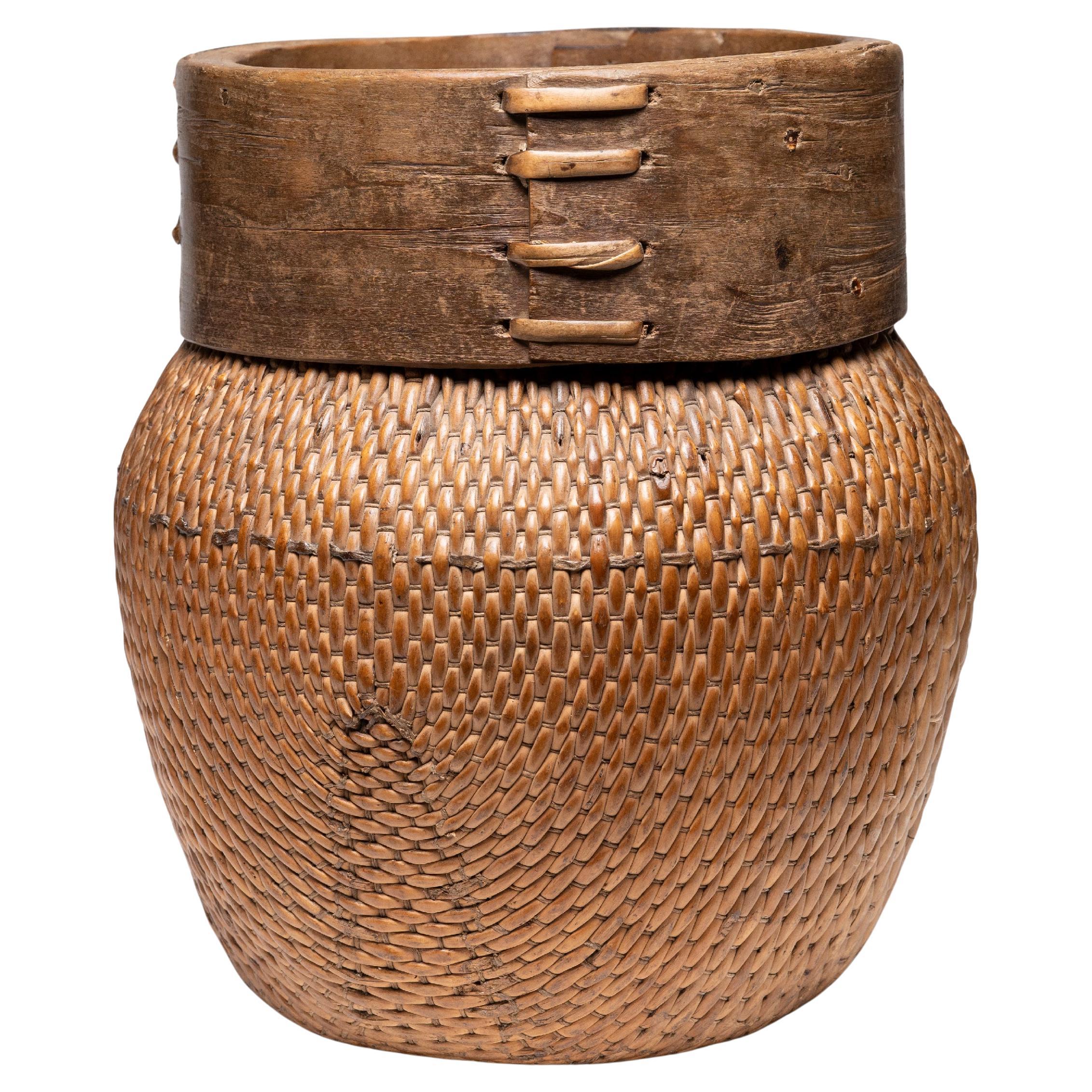 Chinese Woven River Basket, circa 1900