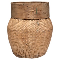 Antique Chinese Woven River Basket, circa 1900