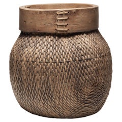 Antique Chinese Woven River Basket, circa 1900