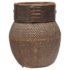 Panier de rivière chinois tissé, vers 1900