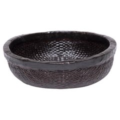 Chinese Woven Tray Basket, c. 1900