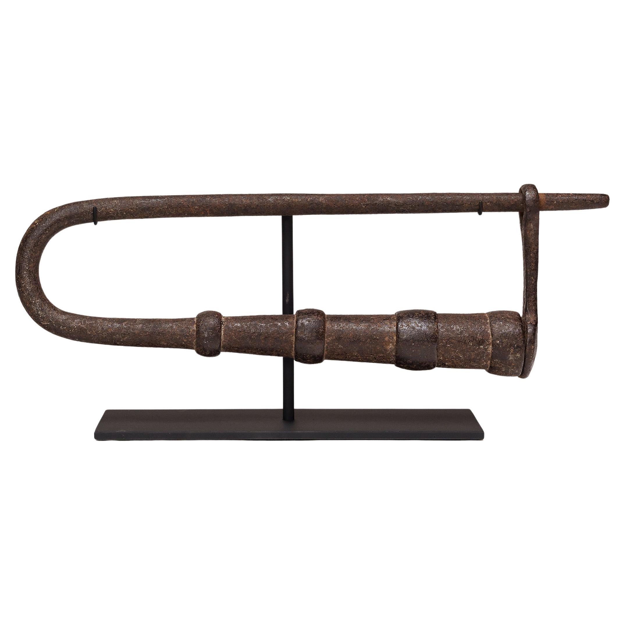 Chinese Wrought Iron Door Lock, c. 1850