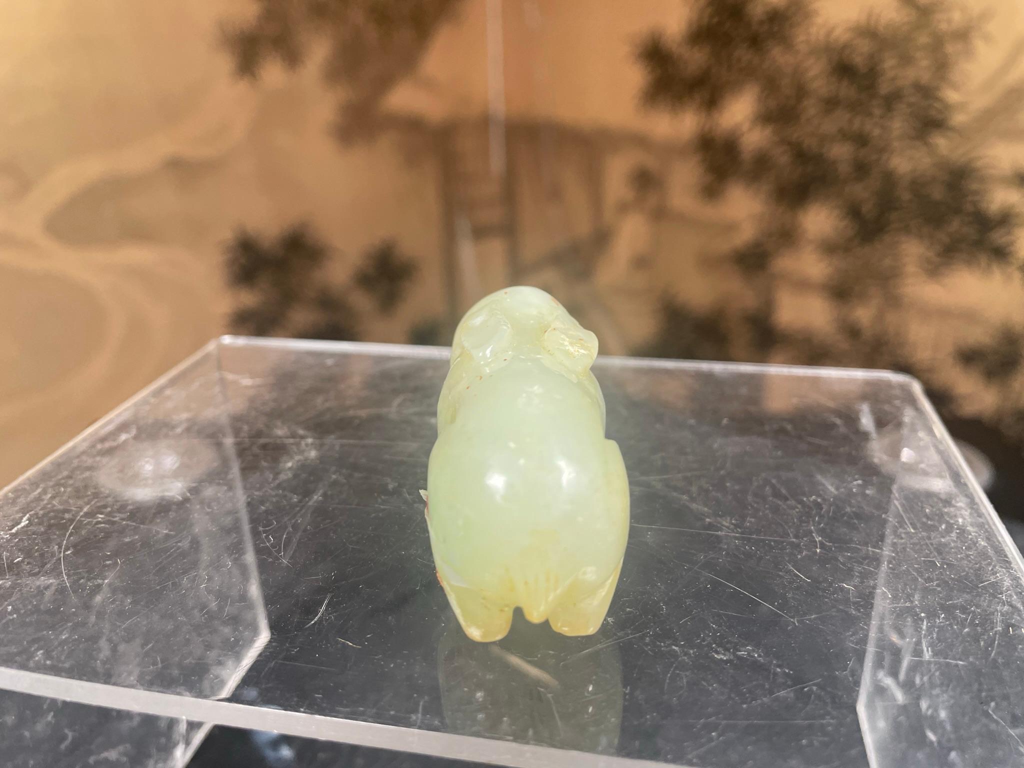 Chinese Year of Rabbit Fine Jade Rabbit Sculpture For Sale 2