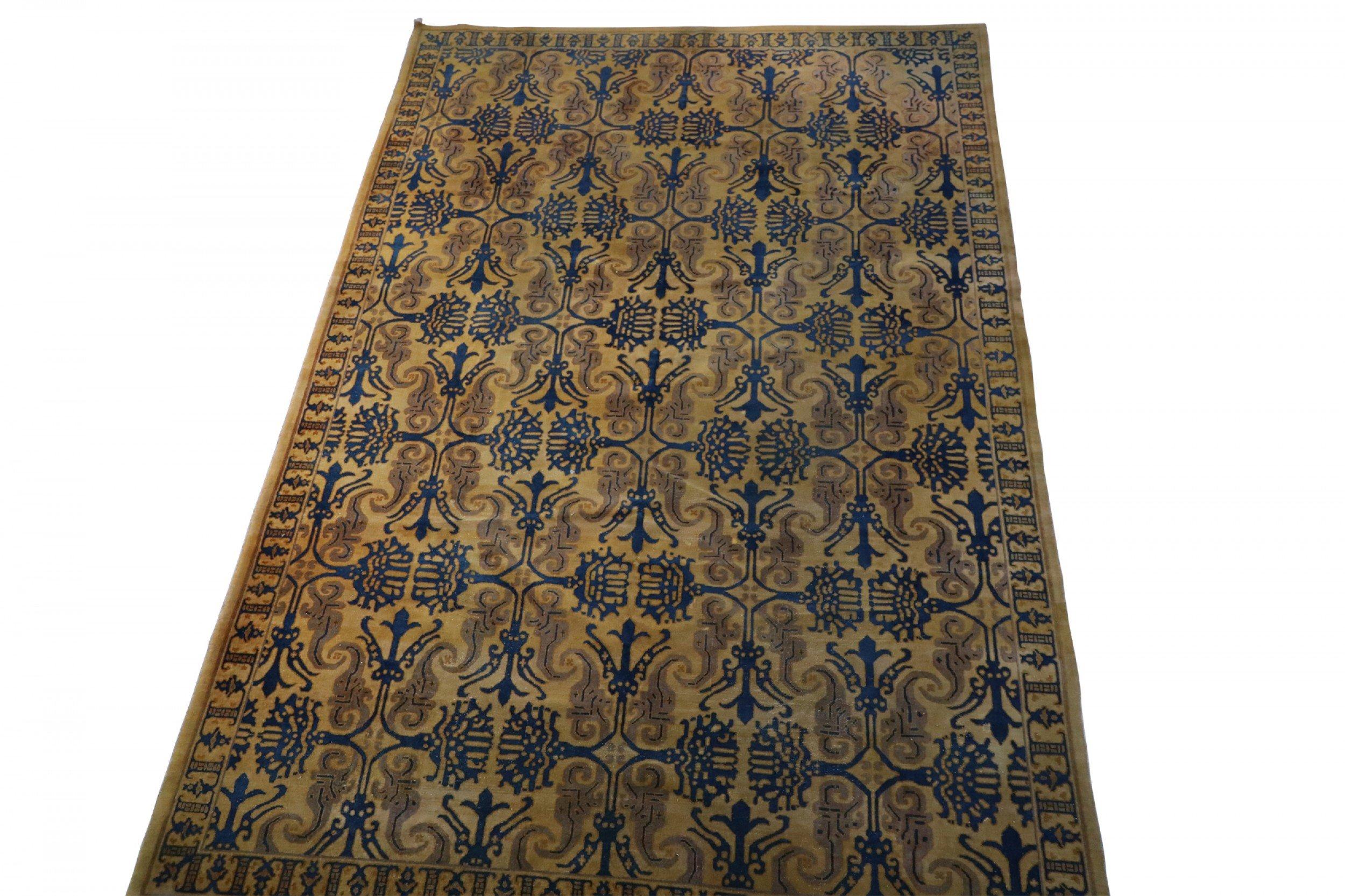 Chinese Yellow and Blue Carpet For Sale 13
