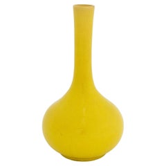Chinese Yellow Glazed Porcelain Bottle Vase