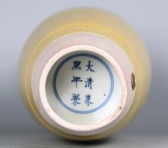 Chinese yellow glazed porcelain vase, 19th c.