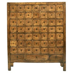 Chinese Yellow Lacquer Apothecary Cabinet, 52 Drawers