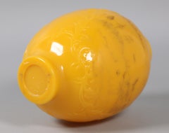 Chinese Yellow Peking Glass Vase, 18th c.