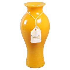 Vase chinois en verre de Pékin jaune, 19e siècle