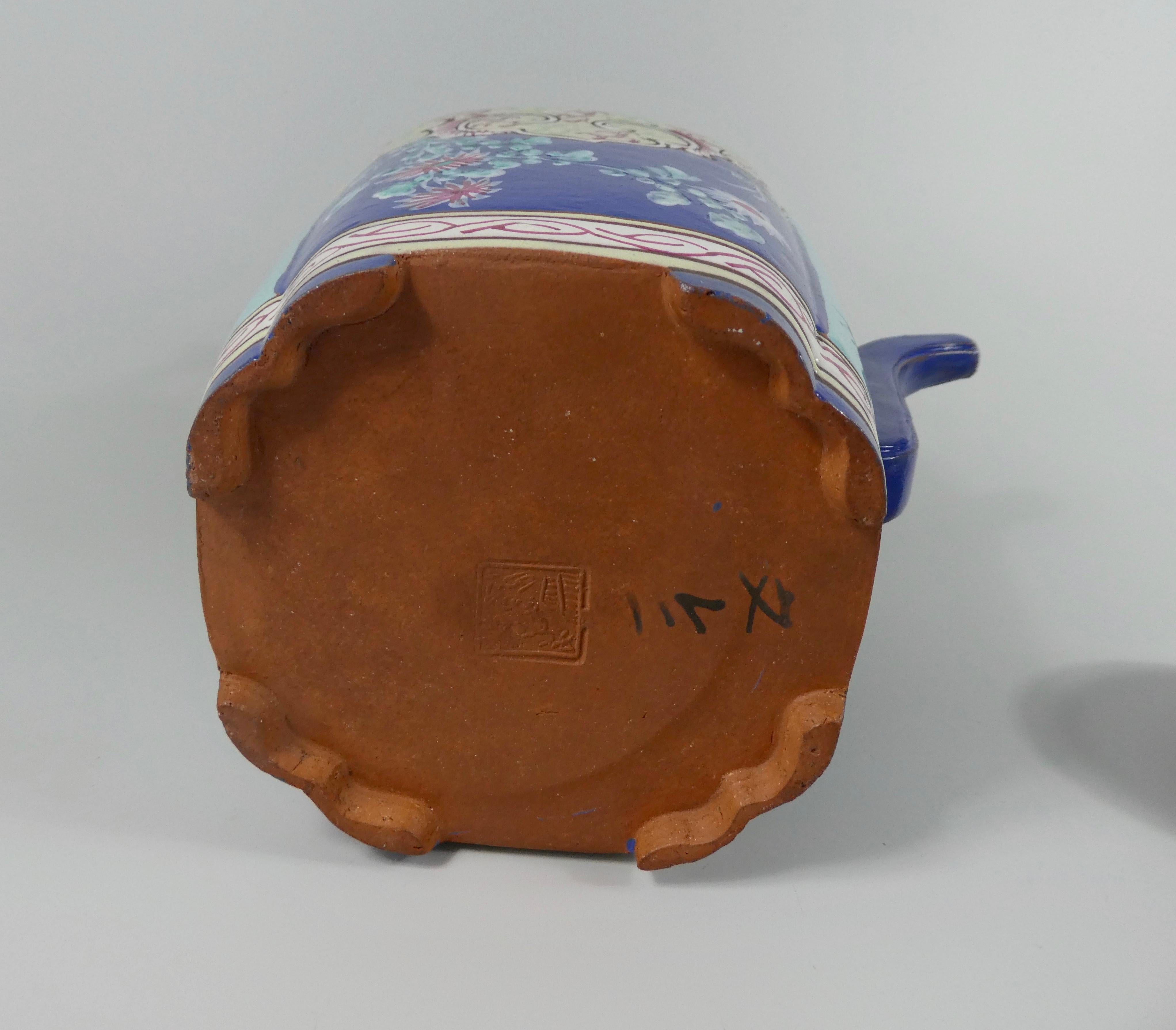 Chinese Yixing Enameled Teapot and Cover, 19th Century, Qing Dynasty For Sale 9