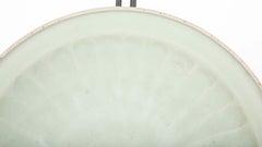 Chinese Yuan Celadon Fluted Edge Green Glaze Plate