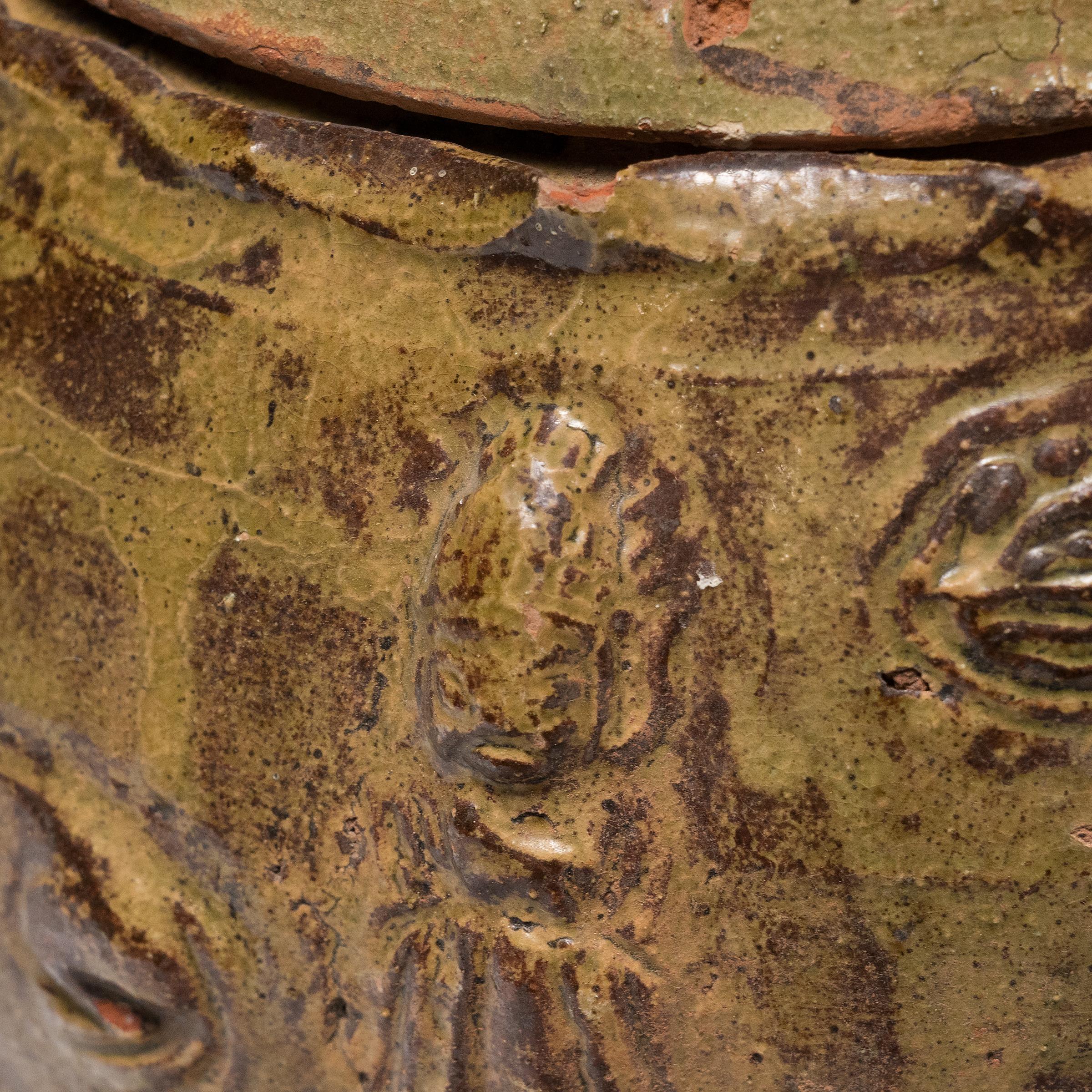 Jarro chino de ofrendas esmaltado Yuan, c. 1350 en Bueno estado para la venta en Chicago, IL