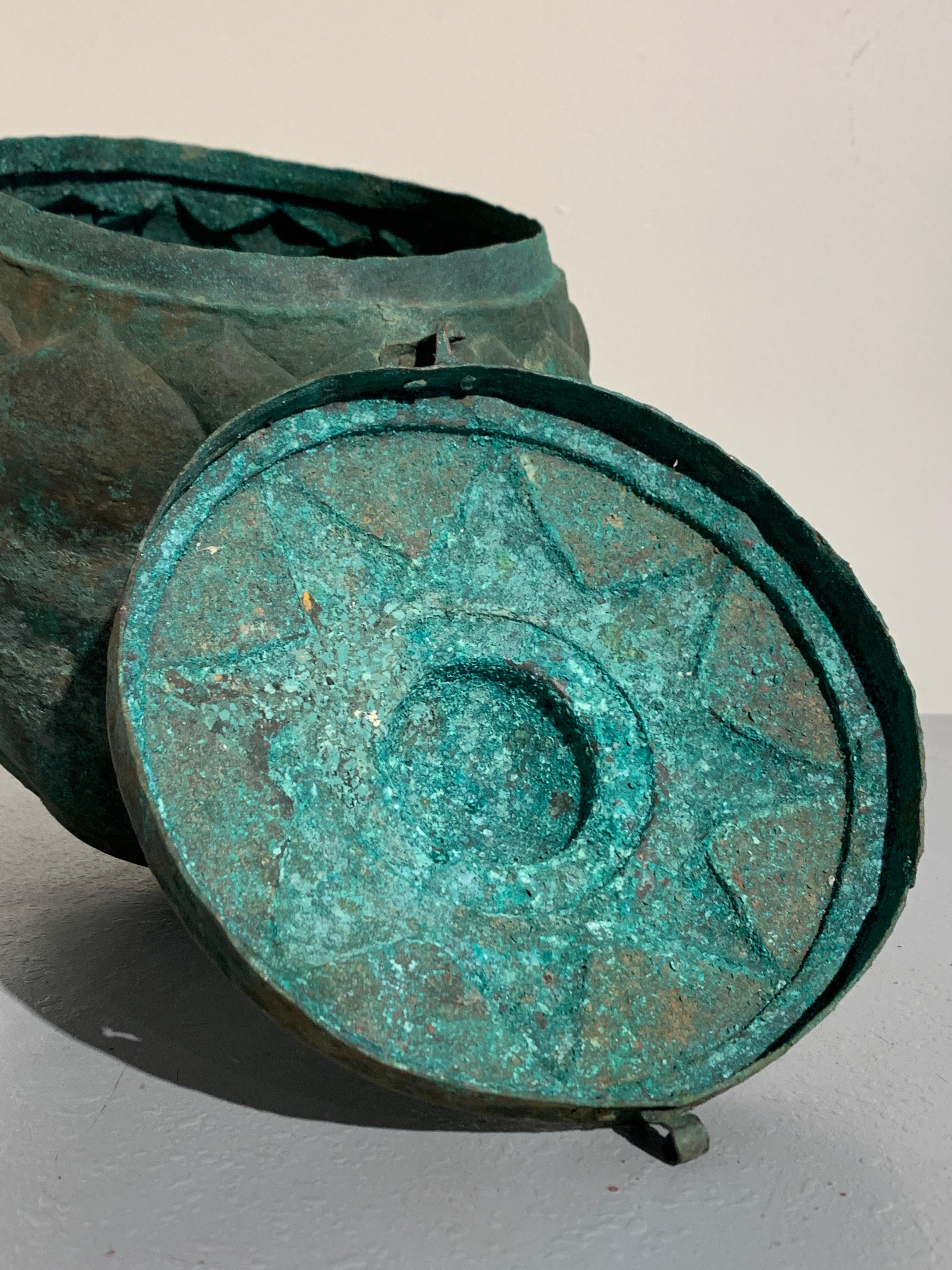 Chinese Yuan Dynasty Bronze Lotus Jar, 14th Century, China 6