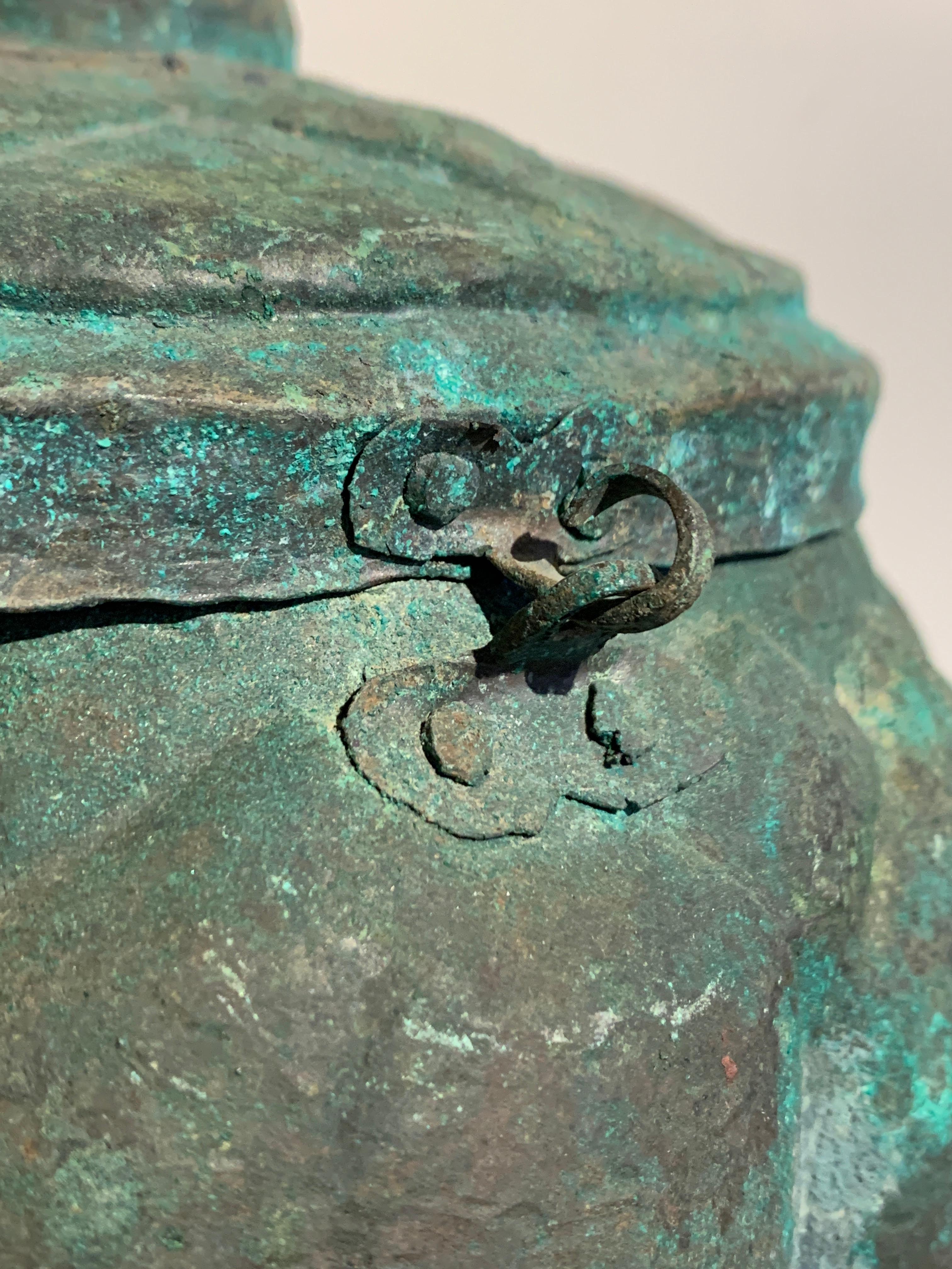 Chinese Yuan Dynasty Bronze Lotus Jar, 14th Century, China 7