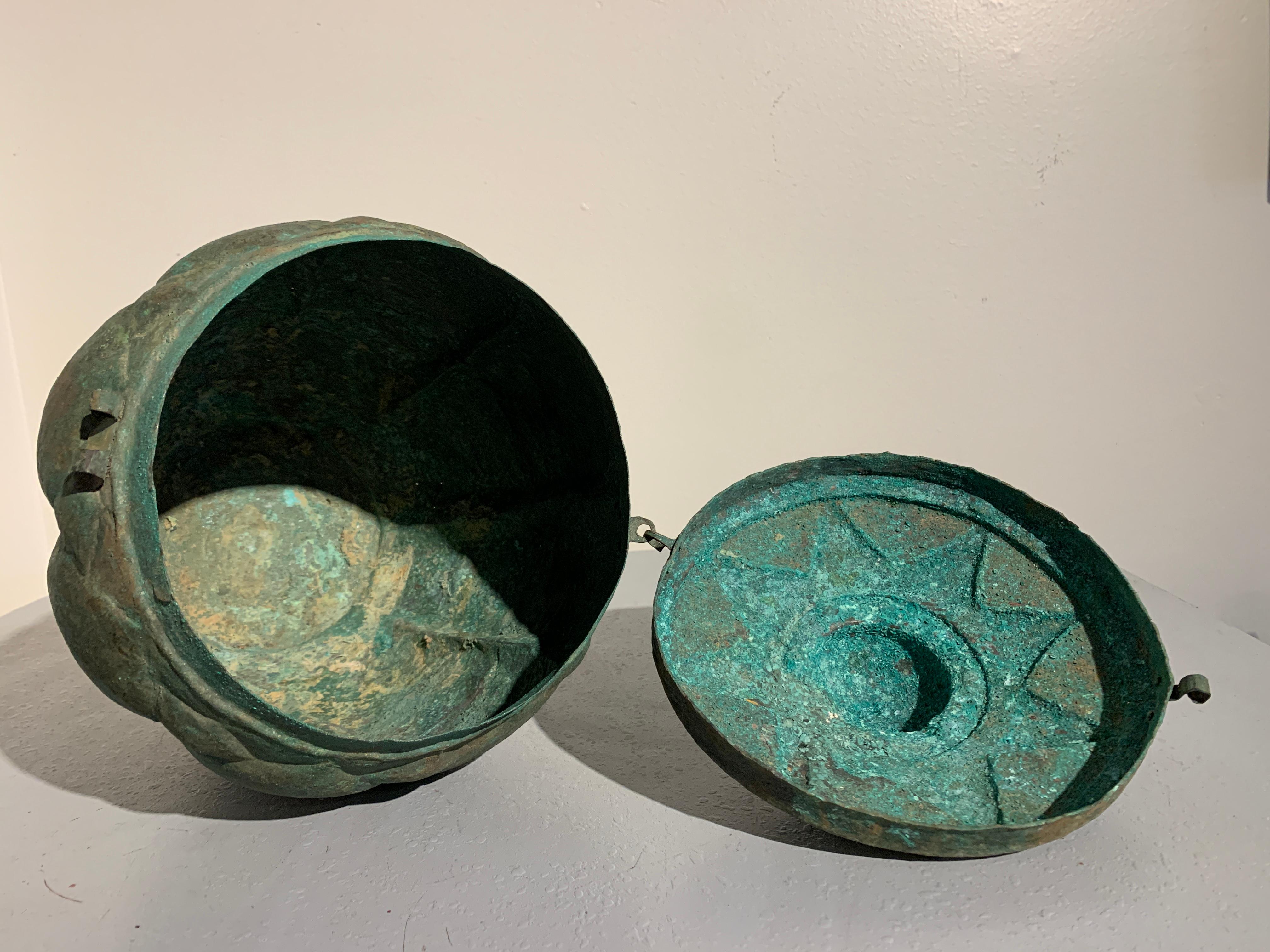 Chinese Yuan Dynasty Bronze Lotus Jar, 14th Century, China 1