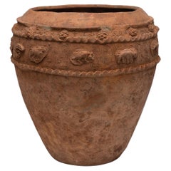 Chinese Yuan Dynasty Offering Jar with Zodiac Animals, c. 1300