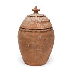 Chinese Yuan Dynasty Polychromed Offering Jar, c. 1300