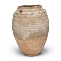 Chinese Yuan Green Glazed Lotus Jar, c. 1350