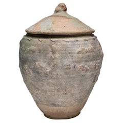 Chinese Yuan Green Glazed Offering Jar, c. 1350
