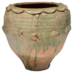 Chinese Yuan Green Glazed Zodiac Jar, c. 1350