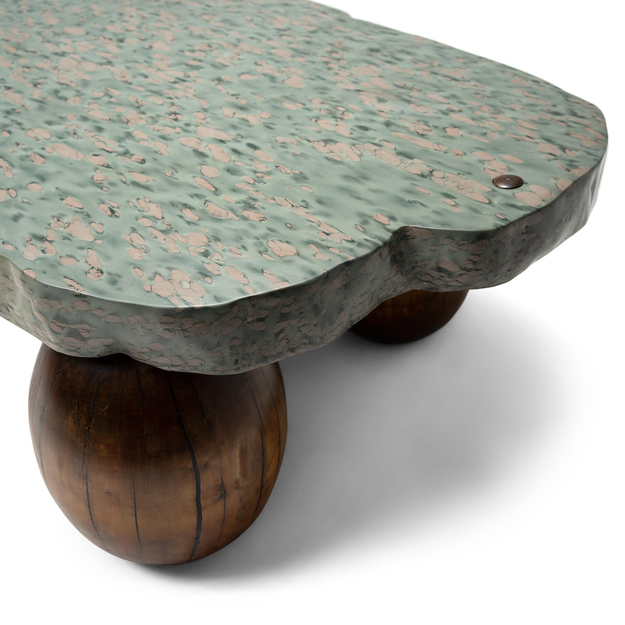 Organic Modern Chinese Zhenzhu Meditation Stone Table