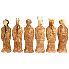 Chinese Zodiac Figures in Glazed Clay