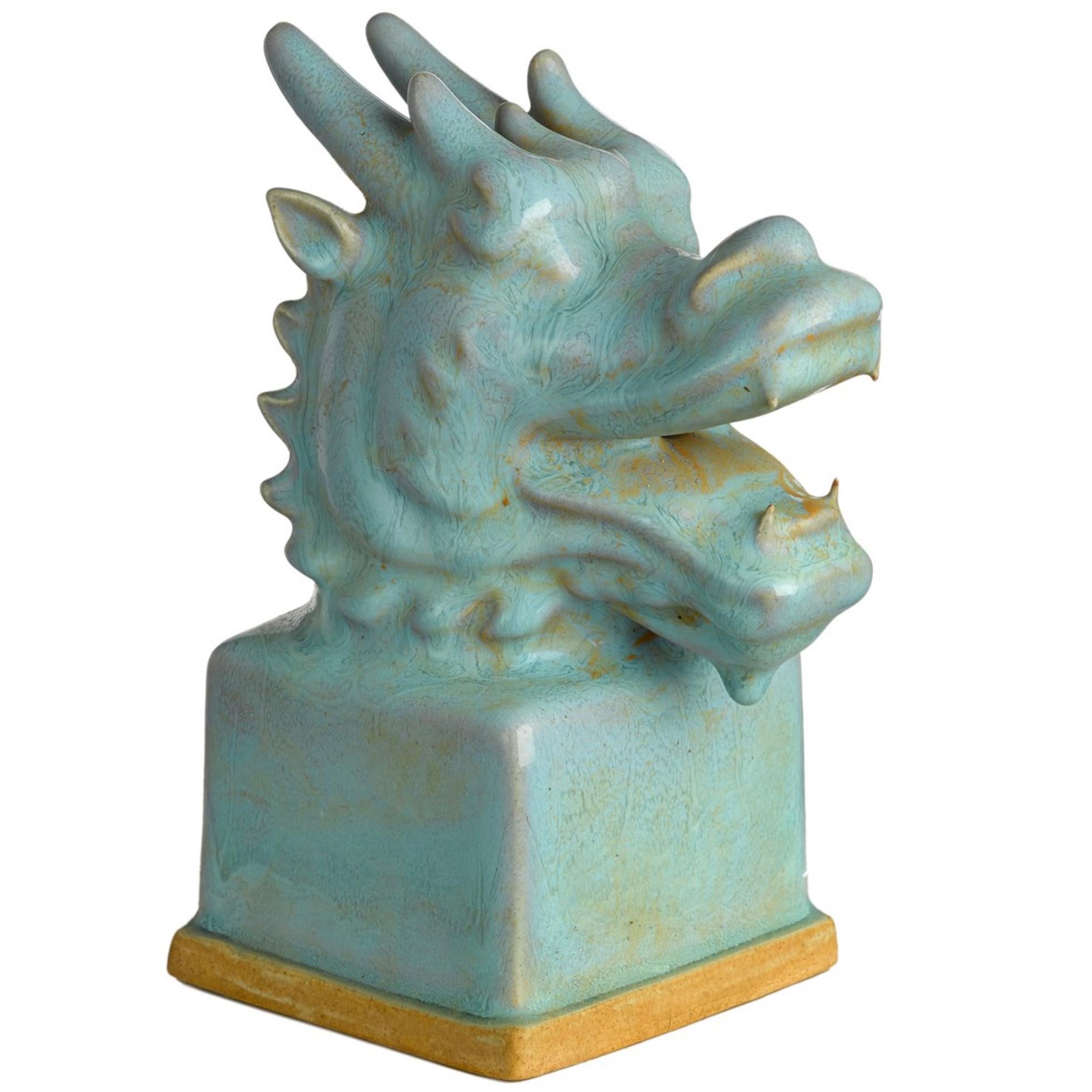 Glazed Chinese Zodiac Porcelain Head Sculptures