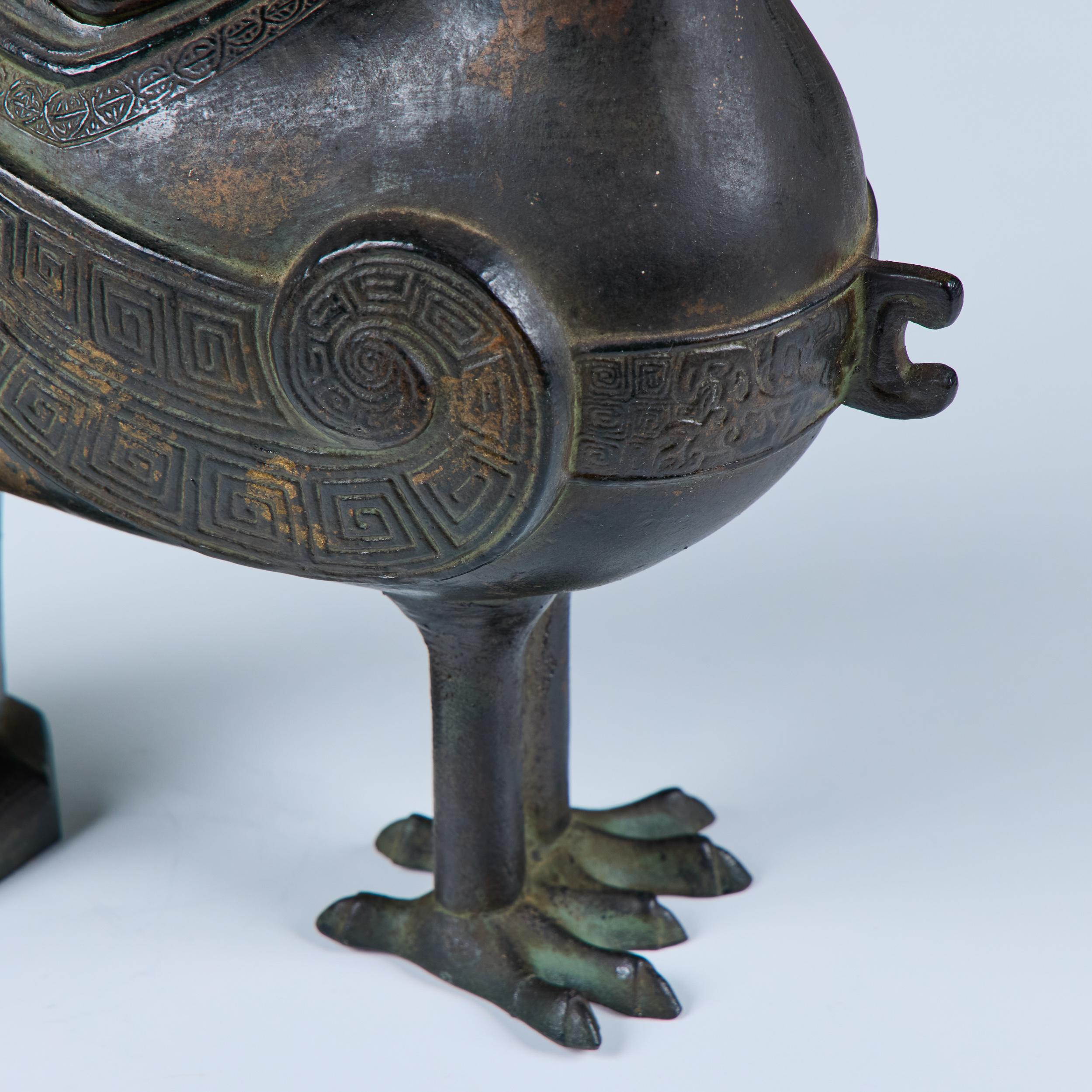 Chinese Zun Rooster Vessel For Sale 9