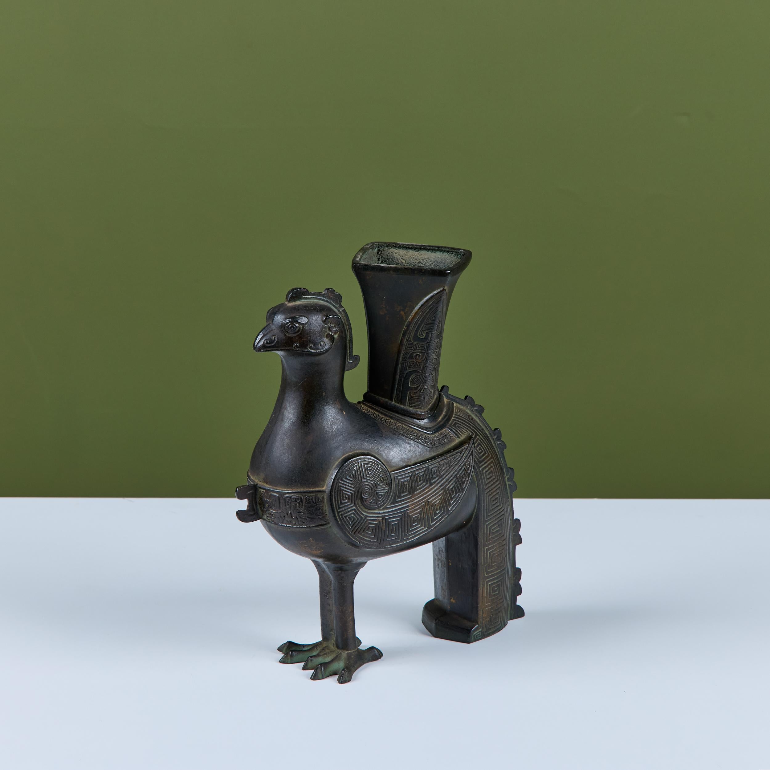 Chinese Zun Rooster Vessel For Sale 2