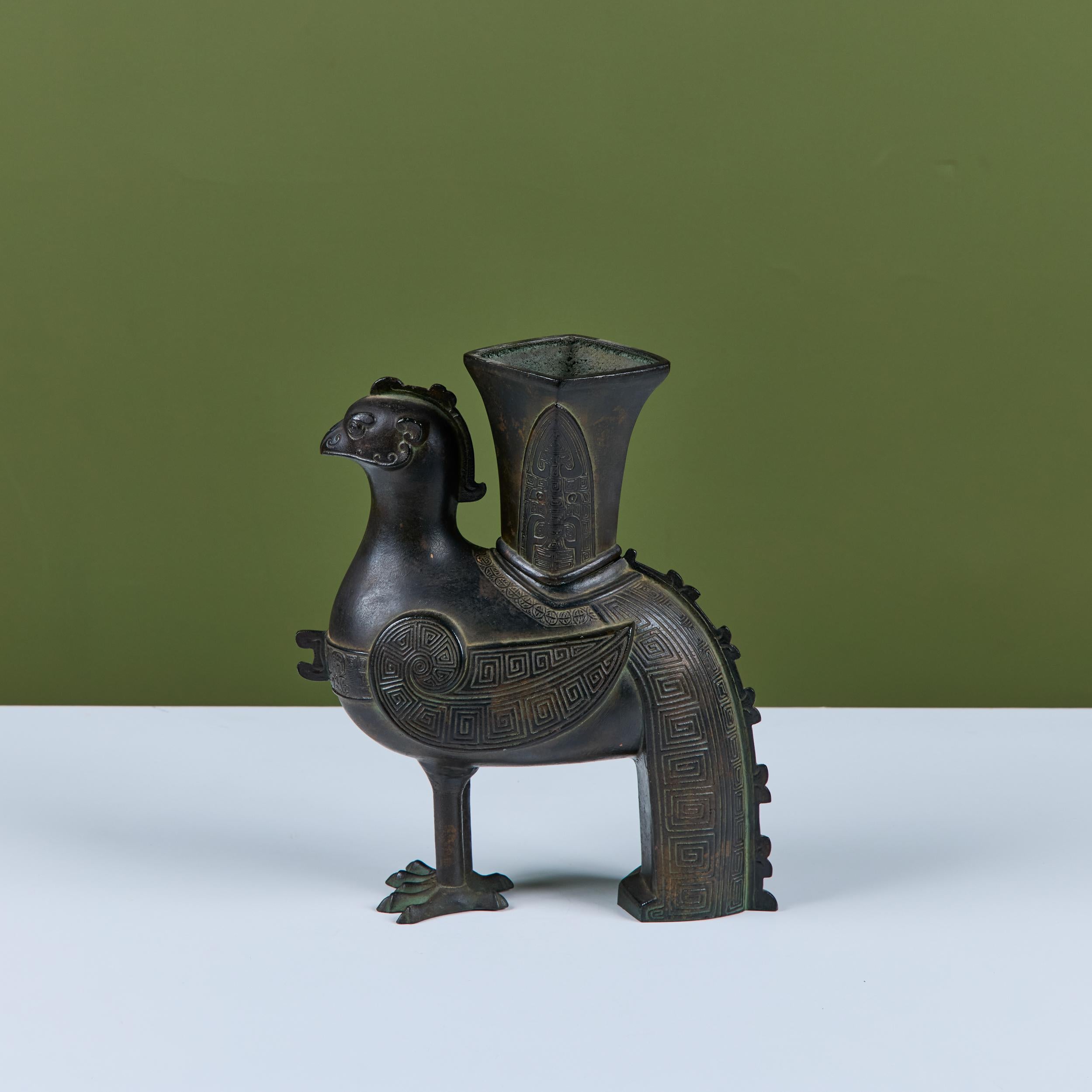 Chinese Zun Rooster Vessel For Sale 3